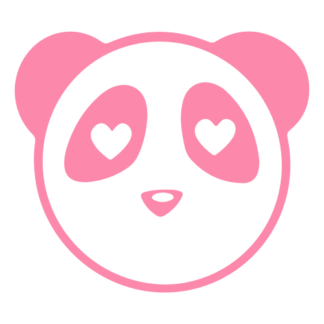 Heart Eyes Panda Decal (Pink)